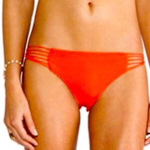 MIKOH Lanai bikini bottom in Heliconia (red/orange) medium great condition✨